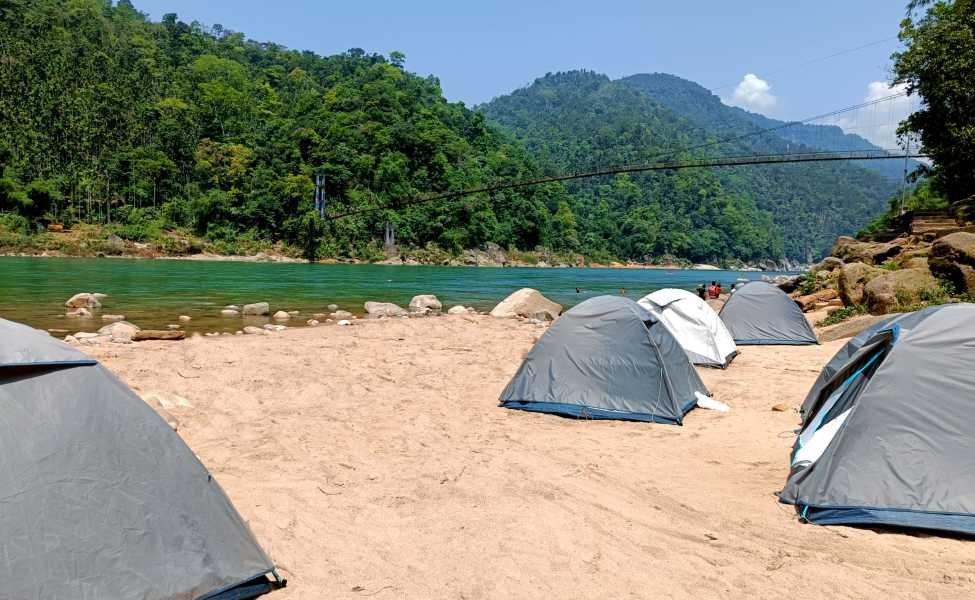 Camping at Dawki Shnongpdeng